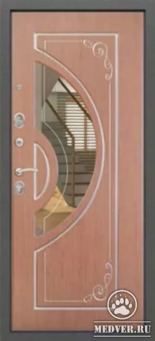 Декоративная входная дверь с зеркалом-43